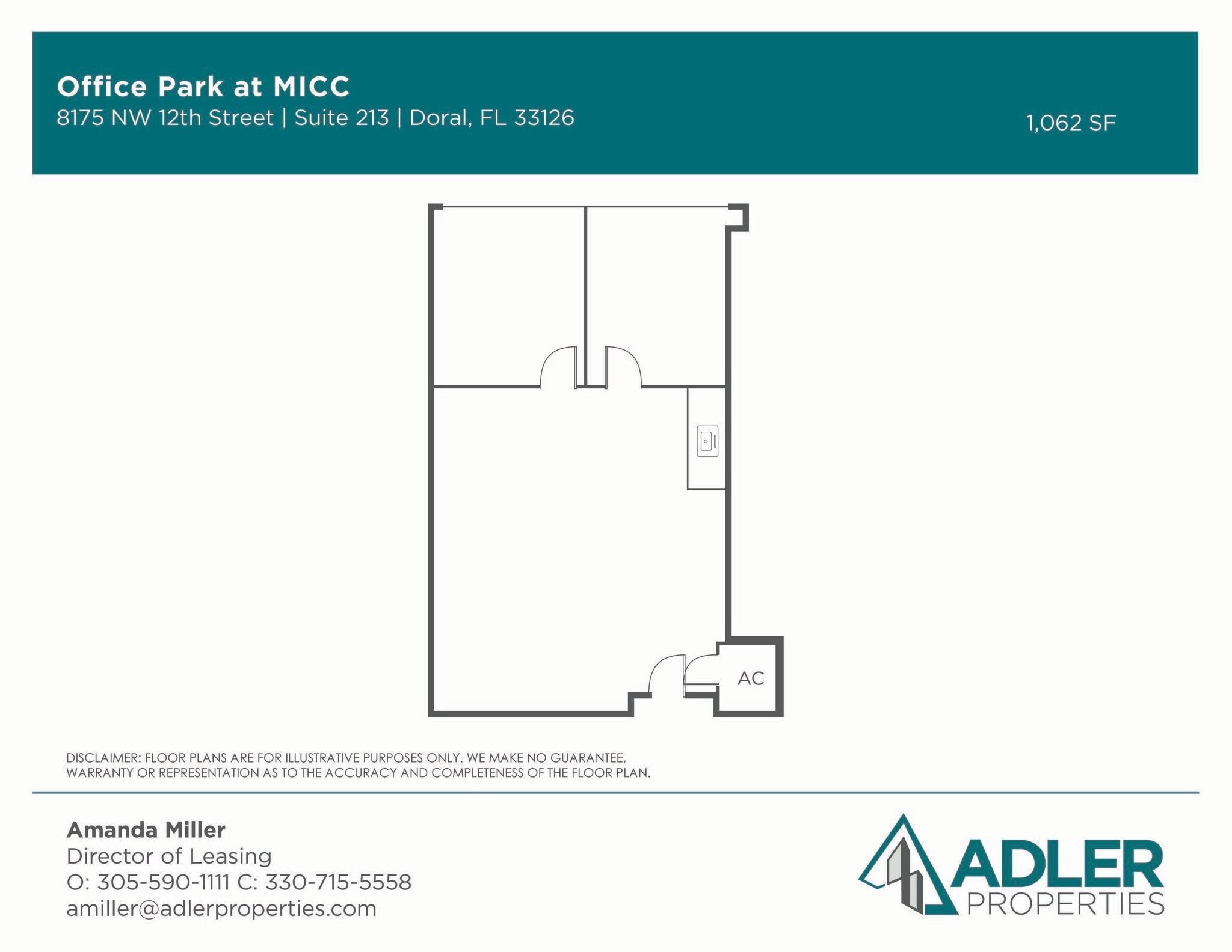 1200 NW 78th Ave, Doral, FL à louer Plan d’étage- Image 1 de 1
