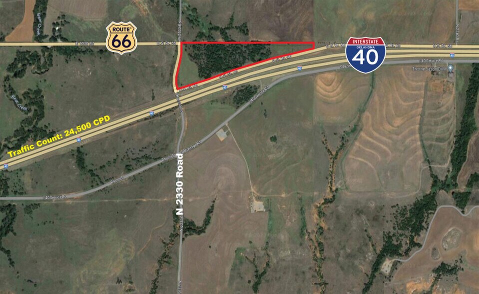 Route 66/I-40 & N 2330 Rd, Weatherford, OK à vendre - Photo du bâtiment - Image 1 de 2
