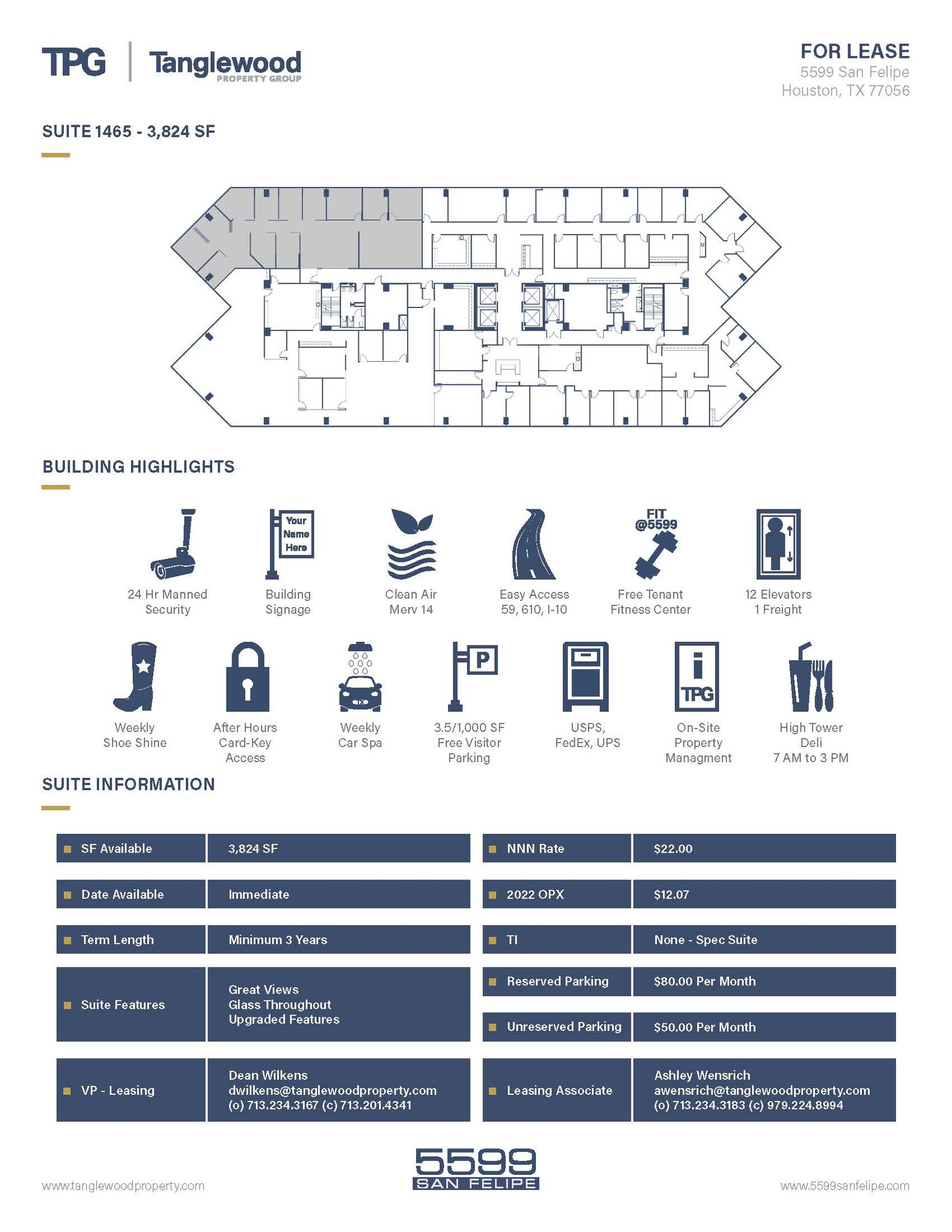 5599 San Felipe St, Houston, TX for lease Floor Plan- Image 1 of 4