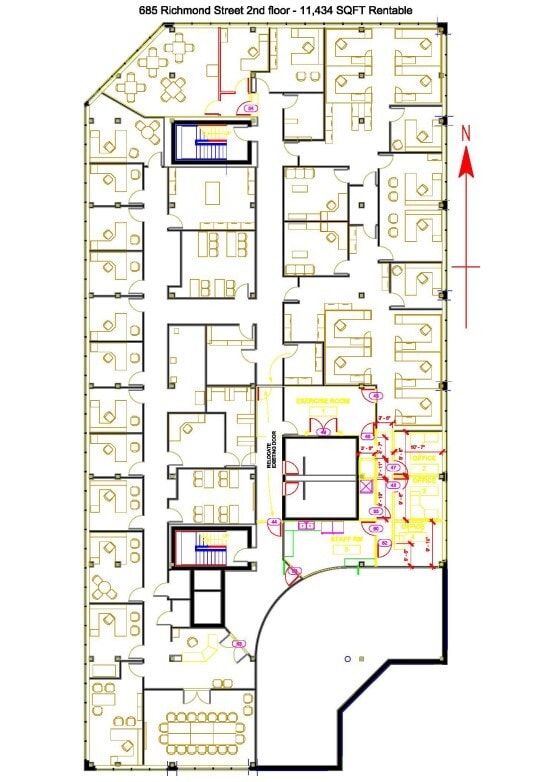 685 Richmond St, London, ON à louer Plan d’étage- Image 1 de 1