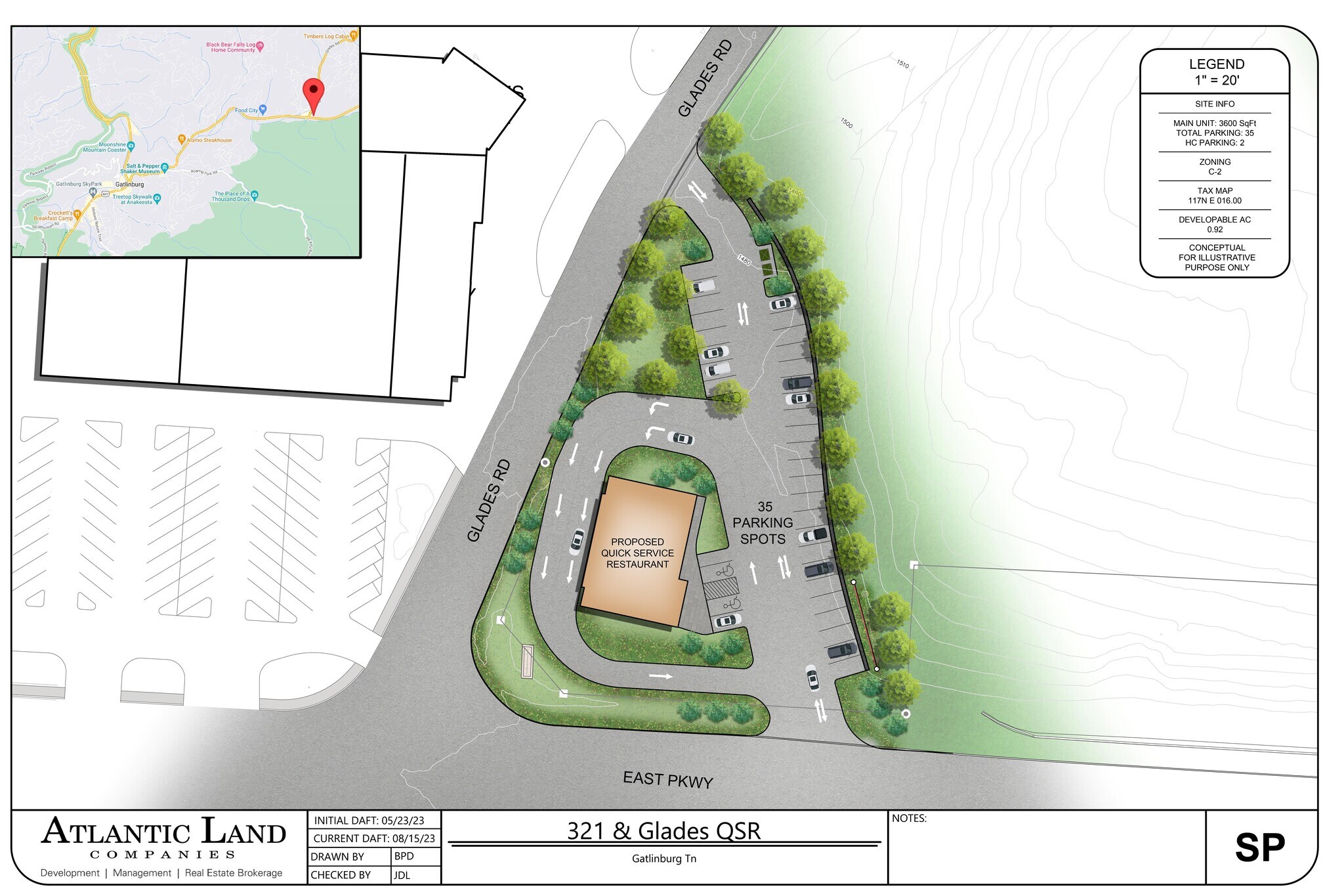 US-321 & Glades Rd, Gatlinburg, TN à louer Plan de site- Image 1 de 2