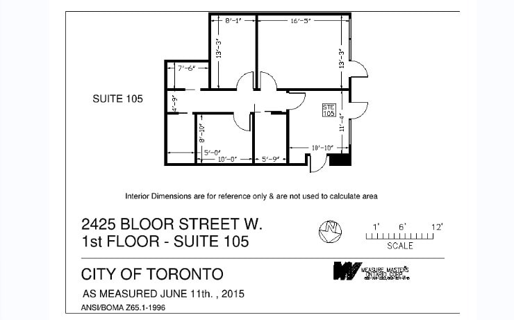 2425 Bloor St W, Toronto, ON for lease Floor Plan- Image 1 of 1