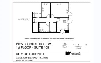 2425 Bloor St W, Toronto, ON for lease Floor Plan- Image 1 of 1