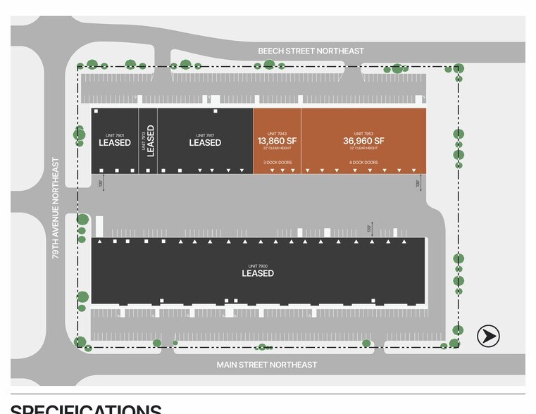 7901-7953 NE Beech St, Fridley, MN à louer - Plan de site - Image 2 de 3