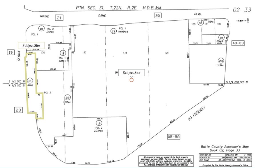 Skyway, Chico, CA à vendre - Plan cadastral - Image 2 de 3
