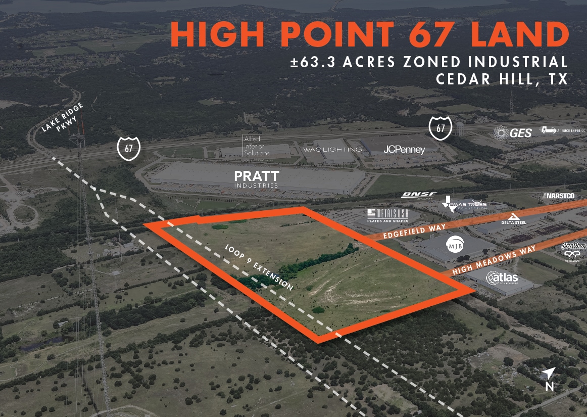 1901 High Meadows Way, Cedar Hill, TX for sale Aerial- Image 1 of 8
