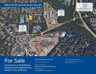 Plus de détails pour 1108-1112 SE Maynard Rd, Cary, NC - Terrain à vendre