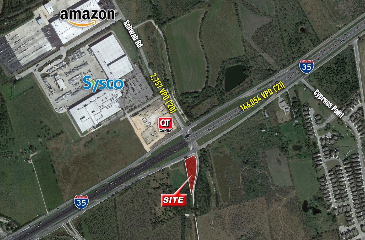 SWC of I-35 & Schwab Rd, New Braunfels, TX à vendre Photo du bâtiment- Image 1 de 6