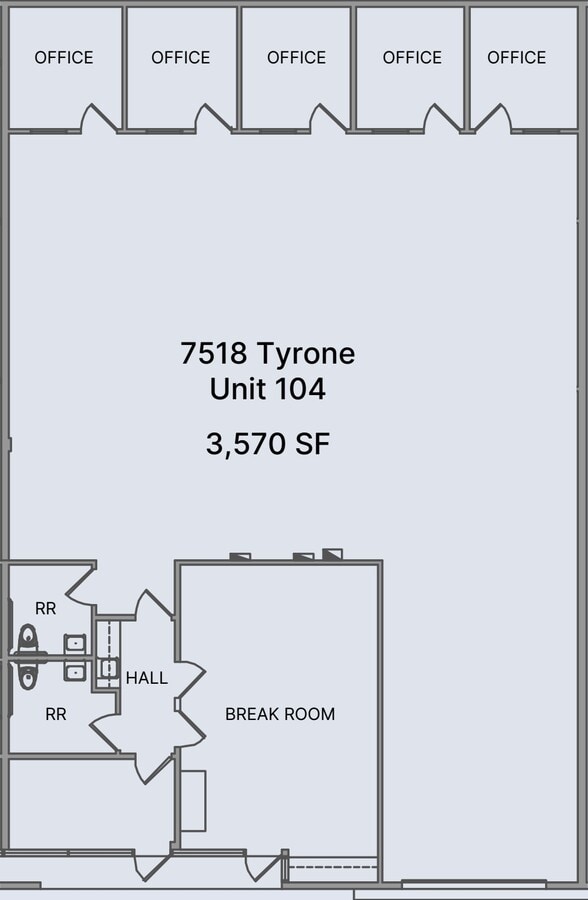 7500-7536 Tyrone Ave, Van Nuys, CA 91405 - Unité 7518 Unit 104 - - Plan d’étage - Image 1 of 1