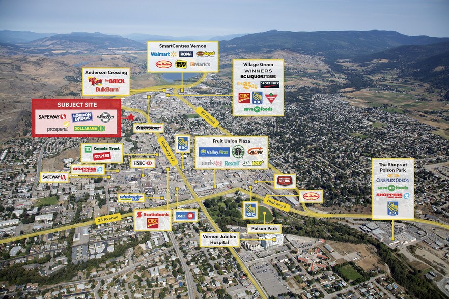 4400 32nd St, Vernon, BC à vendre - Aérien - Image 1 de 1