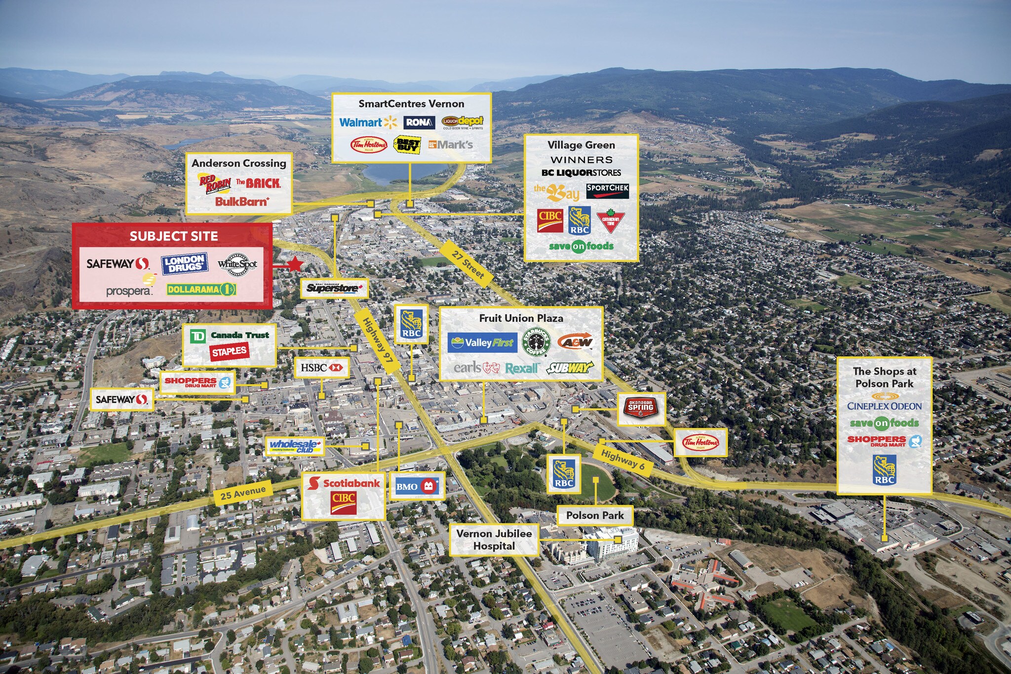 4400 32nd St, Vernon, BC for sale Aerial- Image 1 of 1