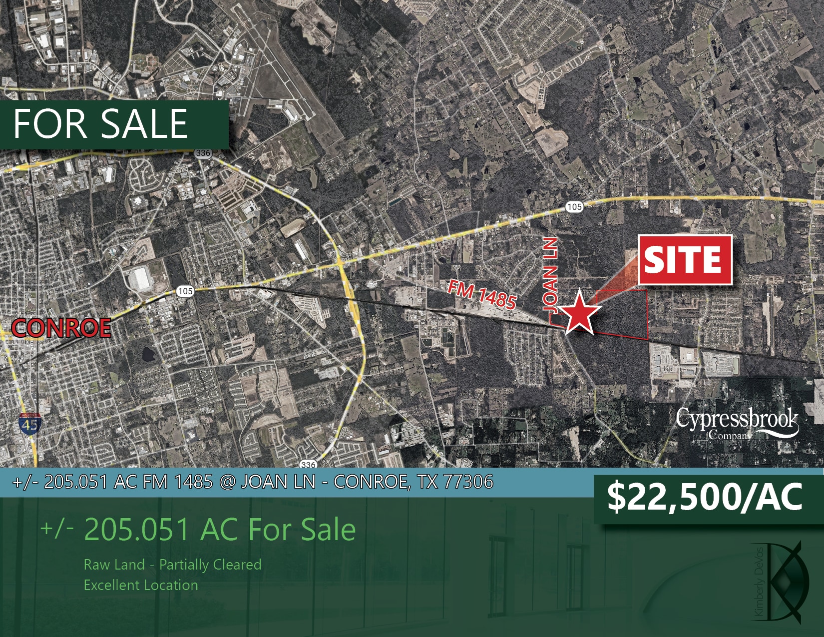 FM 1485 & Joan Ln, Conroe, TX à vendre Photo principale- Image 1 de 6
