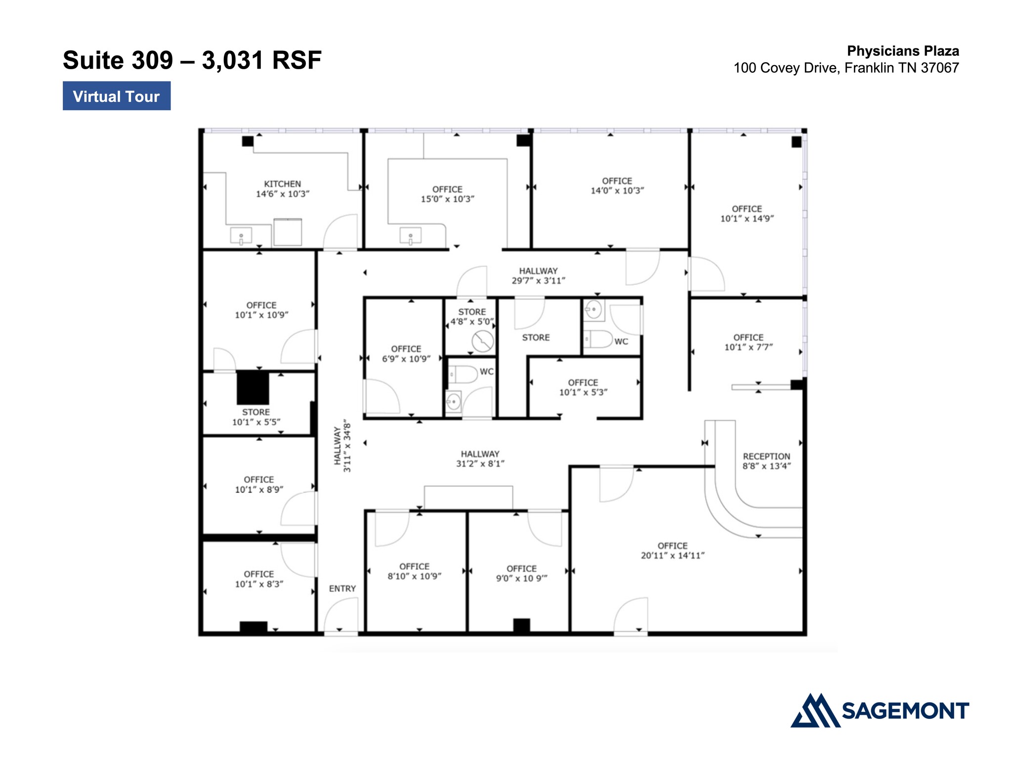 100 Covey Dr, Franklin, TN à louer Plan de site- Image 1 de 2