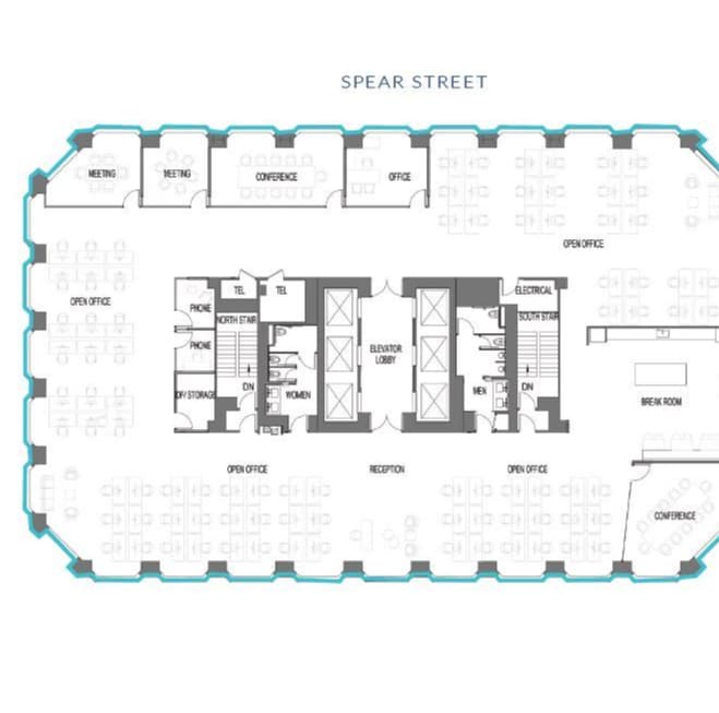 101 Mission St, San Francisco, CA for lease Floor Plan- Image 1 of 1