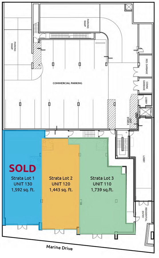 1327 Marine Dr, West Vancouver, BC V7T 1B6 - Unit 110 -  - Floor Plan - Image 1 of 1