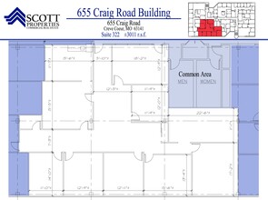 655 Craig Rd, Creve Coeur, MO à louer Plan d’étage- Image 1 de 8