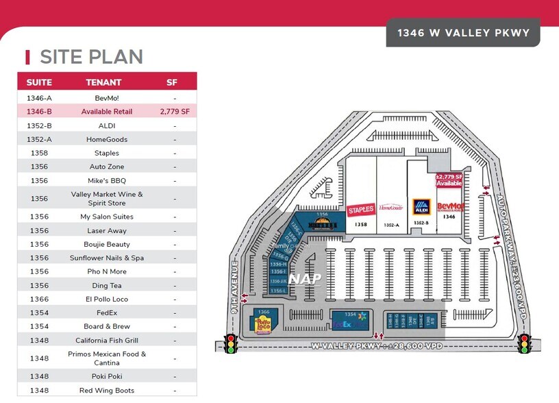 1346-1358 W Valley Pky, Escondido, CA à louer - Autre - Image 2 de 5