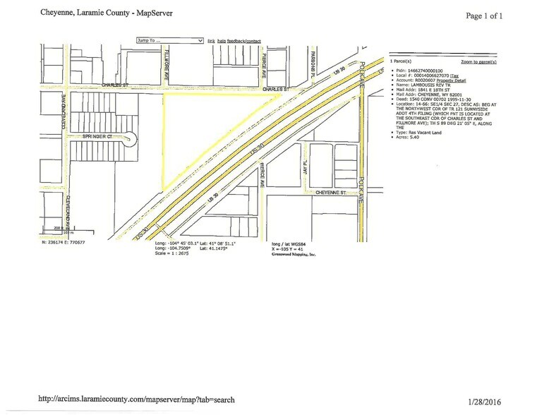 TBD east lincolnway, Cheyenne, WY à vendre - Plan cadastral - Image 1 de 1