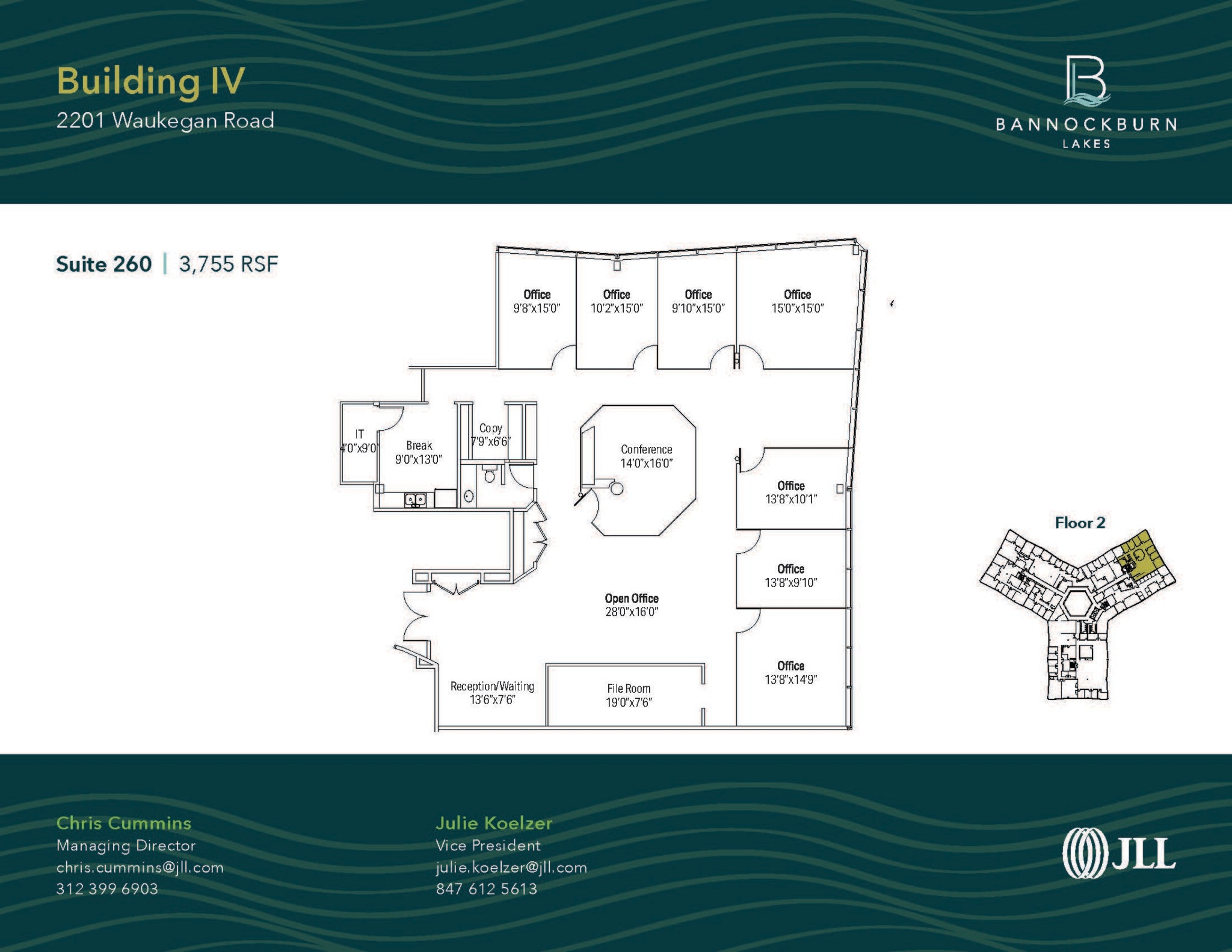 2333 Waukegan Rd, Bannockburn, IL for lease Floor Plan- Image 1 of 1