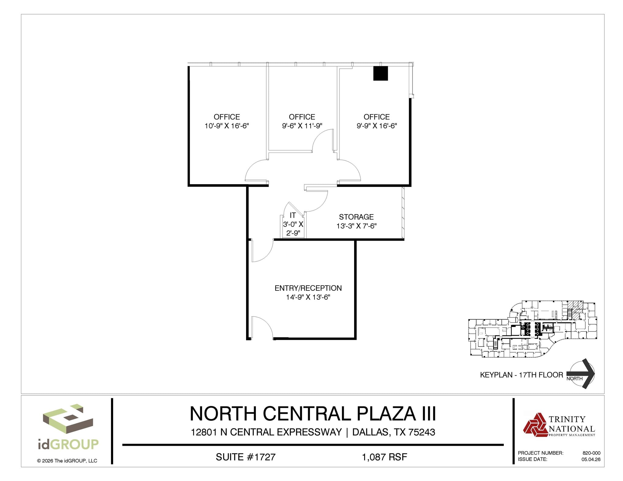 12801 N Central Expy, Dallas, TX à louer Plan d’étage- Image 1 de 2