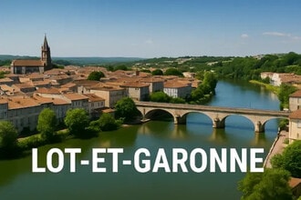 Agen, LEG - Aérien Vue de la carte