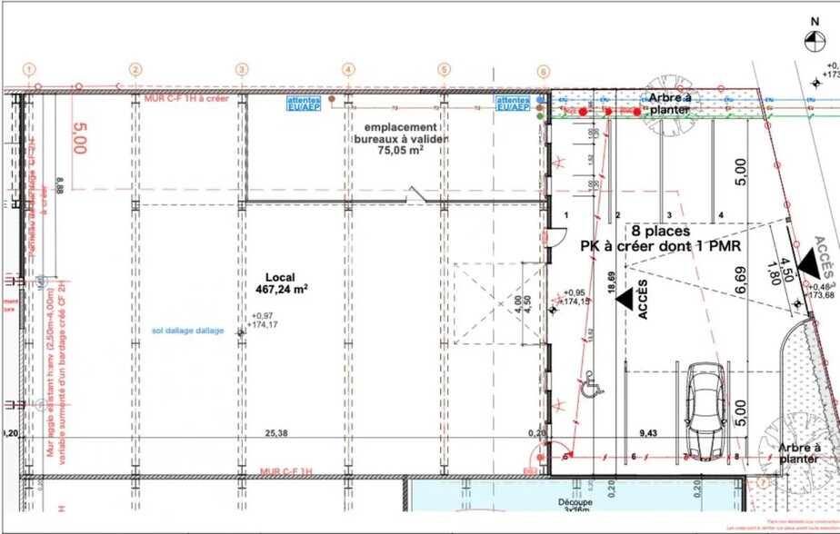 Bureau dans Villefranche-sur-Saône à louer - Plan d’étage - Image 3 de 5