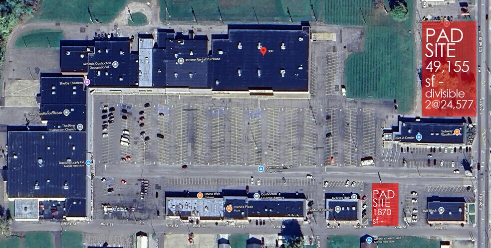 300-499 Downtowner Plz, Coshocton, OH for lease - Building Photo - Image 1 of 12