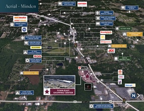 1090-1164 Homer Rd, Minden, LA - Aerial map view
