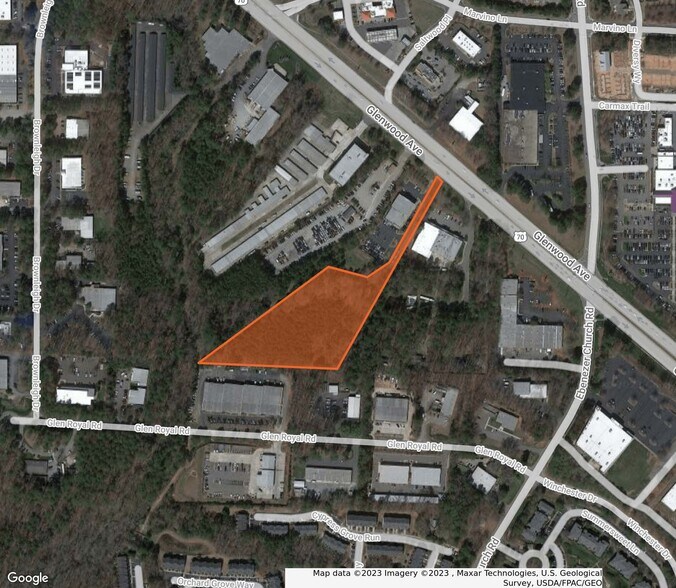 8629 Glenwood Ave, Raleigh, NC à vendre - Aérien - Image 2 de 3