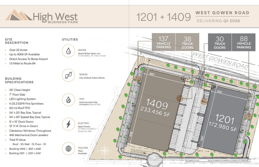 1409 W Gowen Rd, Boise, ID à louer - Plan de site - Image 3 de 9