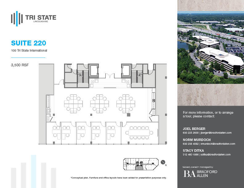 300 Tri State International, Lincolnshire, IL for lease Floor Plan- Image 1 of 1