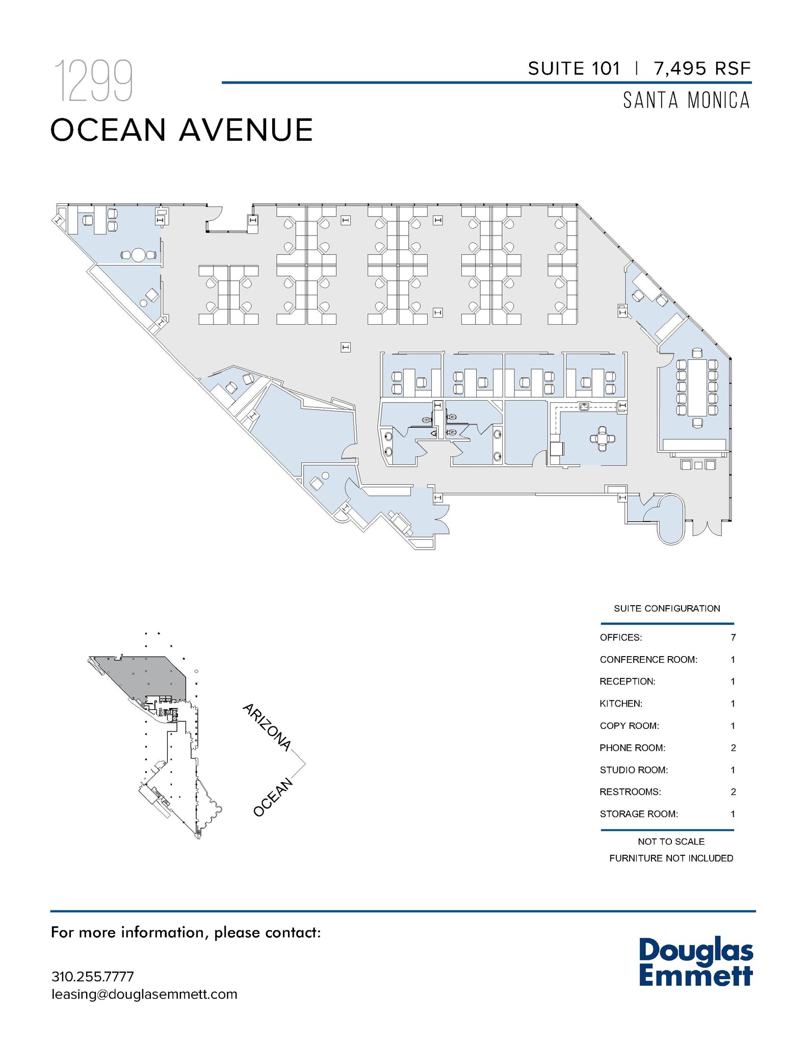 1299 Ocean Ave, Santa Monica, CA for lease Floor Plan- Image 1 of 1