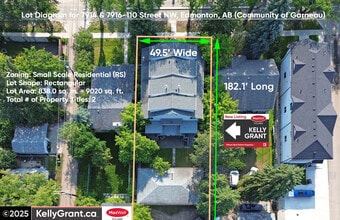 7914-7916 110 St NW, Edmonton, AB - AERIAL map view - Image1