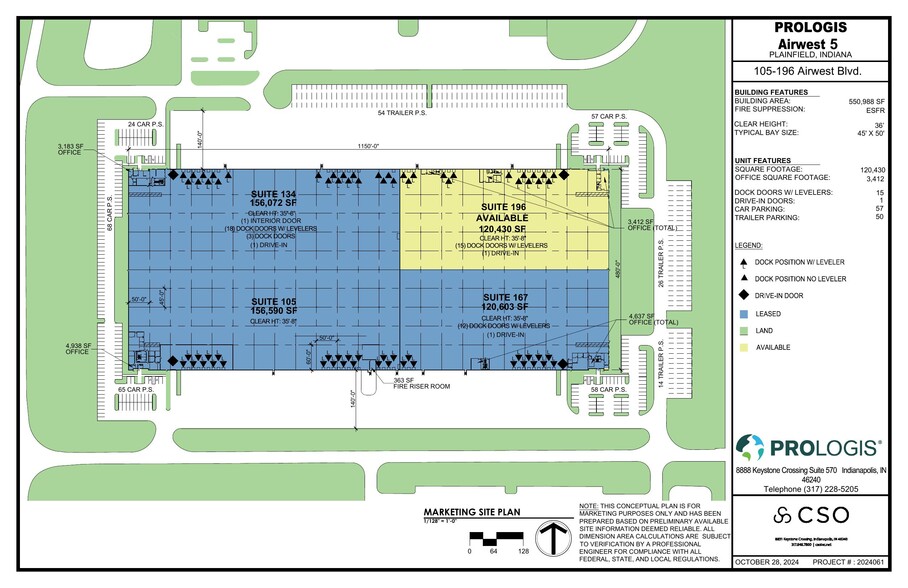 2516-2548 Airwest Blvd, Plainfield, IN for lease - Site Plan - Image 3 of 5