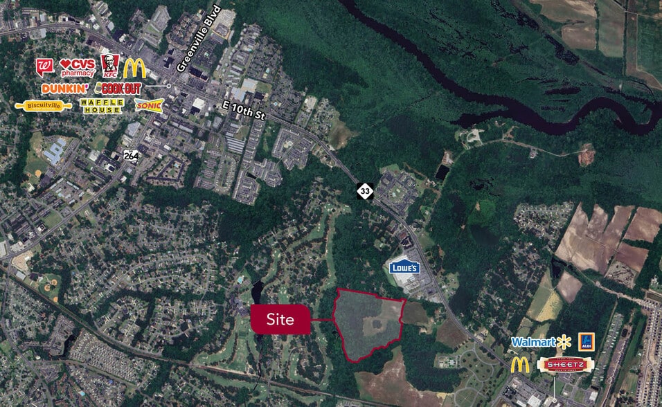 0 Mann Farm Rd, Greenville, NC à vendre - Aérien - Image 3 de 3