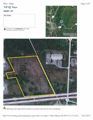 Plus de détails pour Rt 67A & Rt 279, Bennington, VT - Terrain à vendre