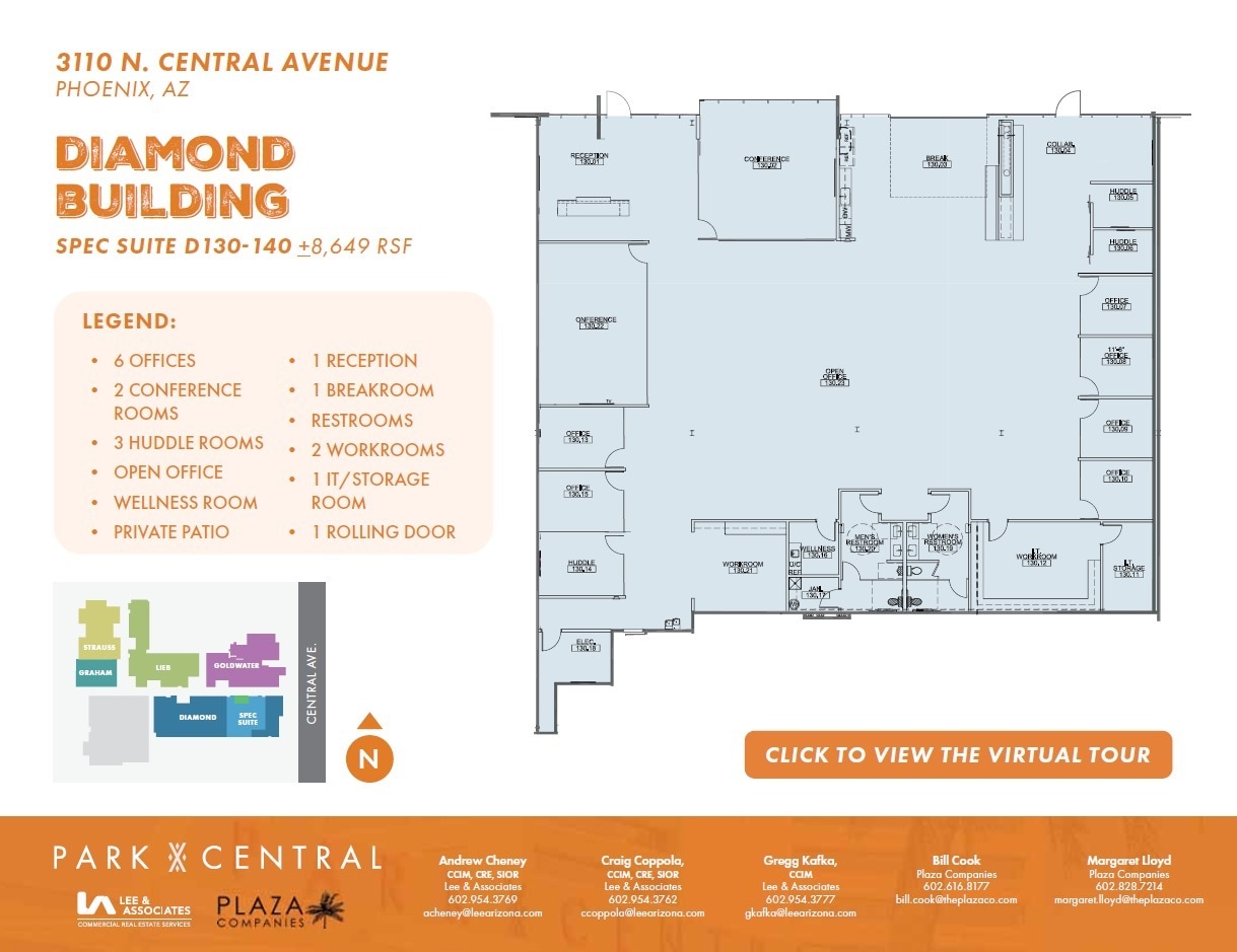 3110 N Central Ave, Phoenix, AZ à louer Plan d’étage- Image 1 de 1
