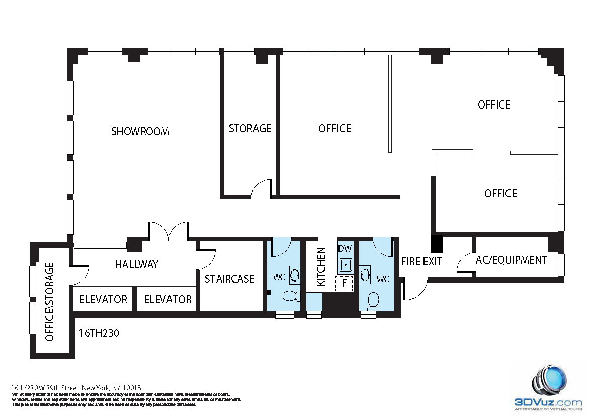 230 W 39th St, New York, NY à louer Plan d’étage- Image 1 de 1