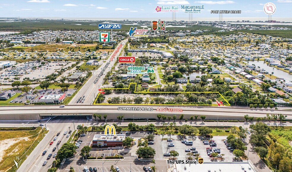 17050 San Carlos Blvd, Fort Myers, FL à vendre - Aérien - Image 3 de 9