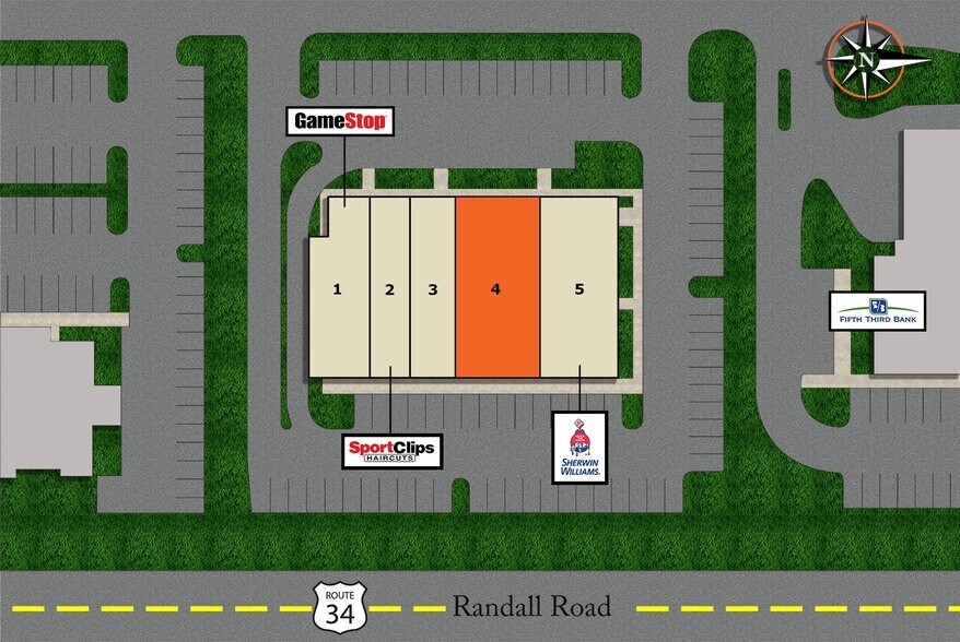 466-478 Randall Rd, South Elgin, IL à louer - Plan de site - Image 2 de 2