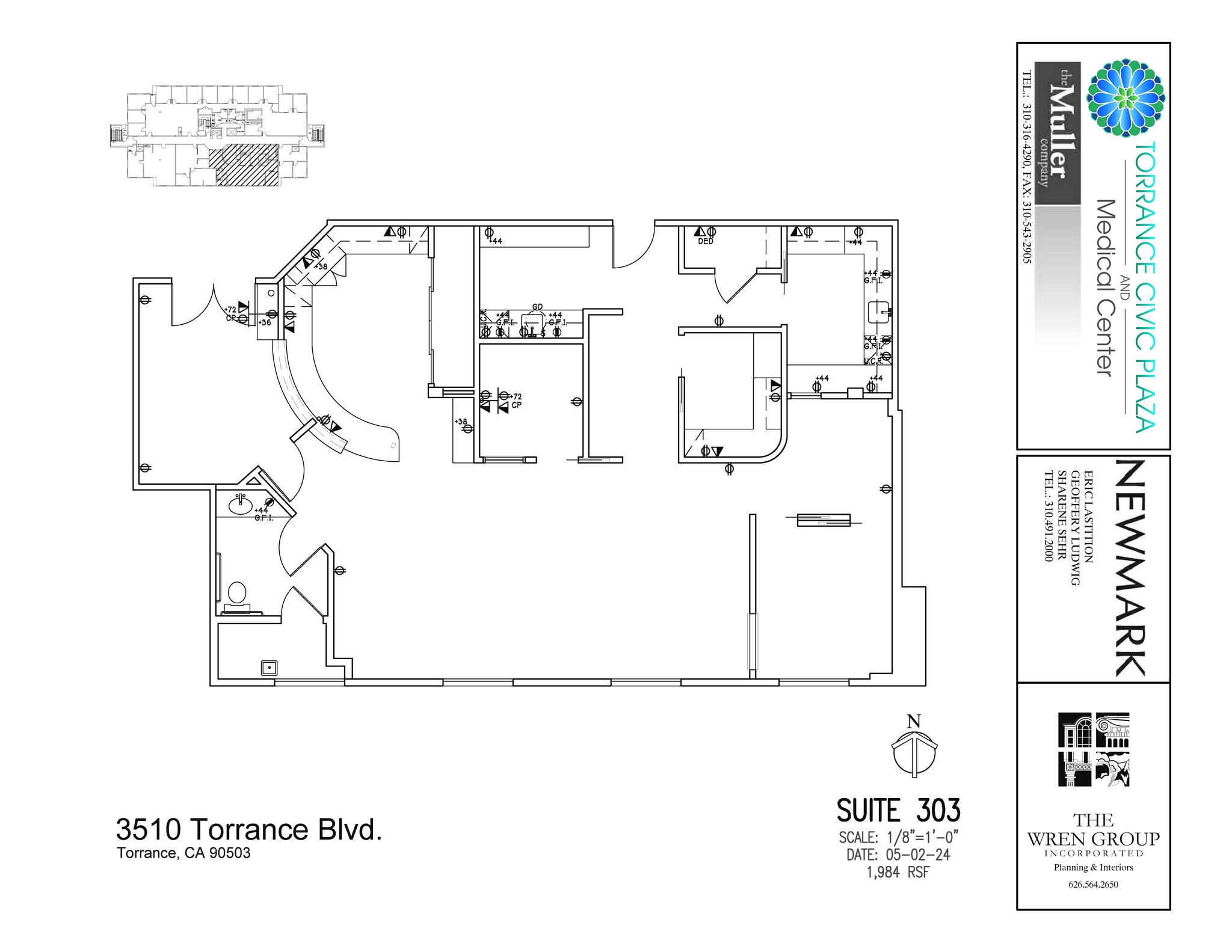 3400 Torrance Blvd, Torrance, CA à louer Plan d  tage- Image 1 de 1