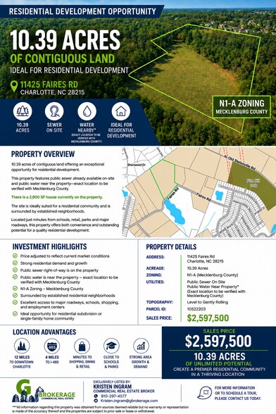 11425 Faires Rd, Charlotte, NC à vendre - Photo principale - Image 1 de 2