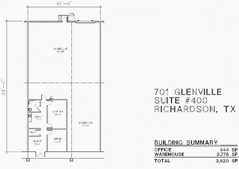 715 N Glenville Dr, Richardson, TX for lease Floor Plan- Image 1 of 1
