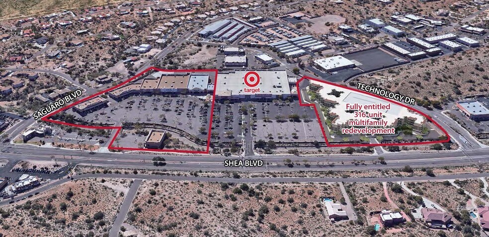 16725-16845 E Shea Blvd, Fountain Hills, AZ for lease - Aerial - Image 3 of 6