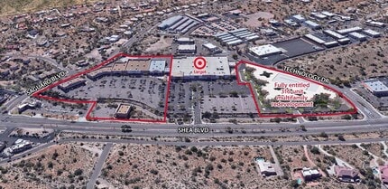 16725-16845 E Shea Blvd, Fountain Hills, AZ - AERIAL map view - Image1