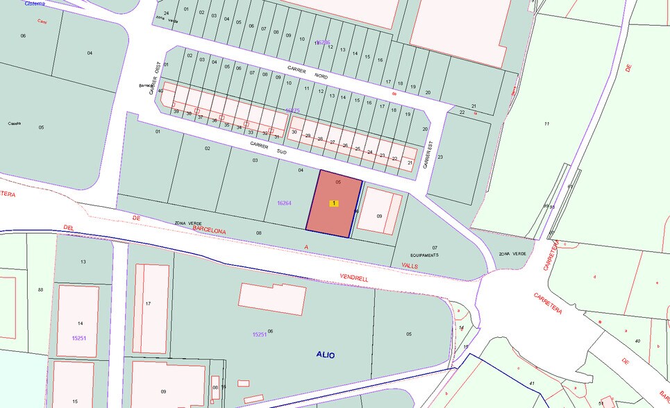 Land in Vila-rodona, Tarragona for sale - Plat Map - Image 2 of 2