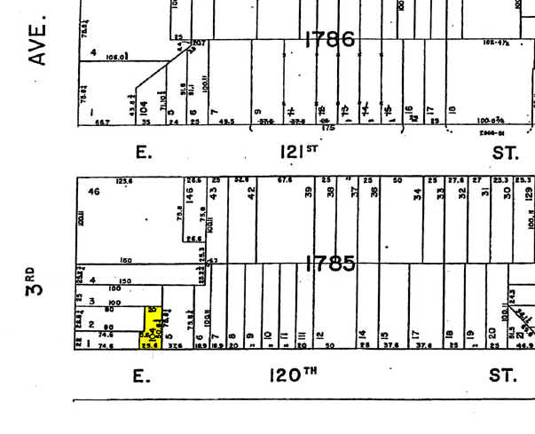 205 E 120th St, New York, NY à vendre - Plan cadastral - Image 2 de 2