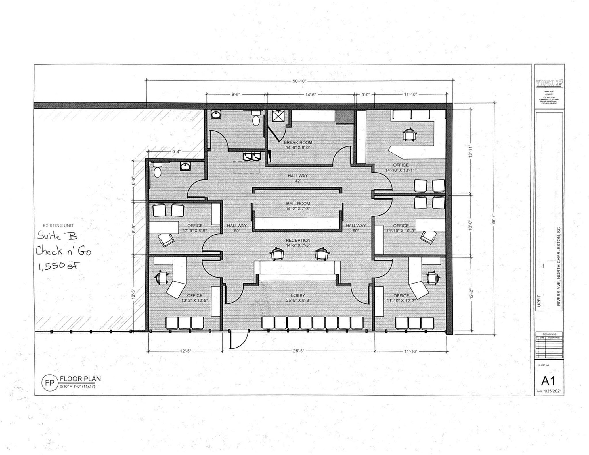 8316 Rivers Ave, North Charleston, SC à louer Plan d’étage- Image 1 de 1