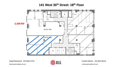 141 W 36th St, New York, NY for lease Floor Plan- Image 1 of 9