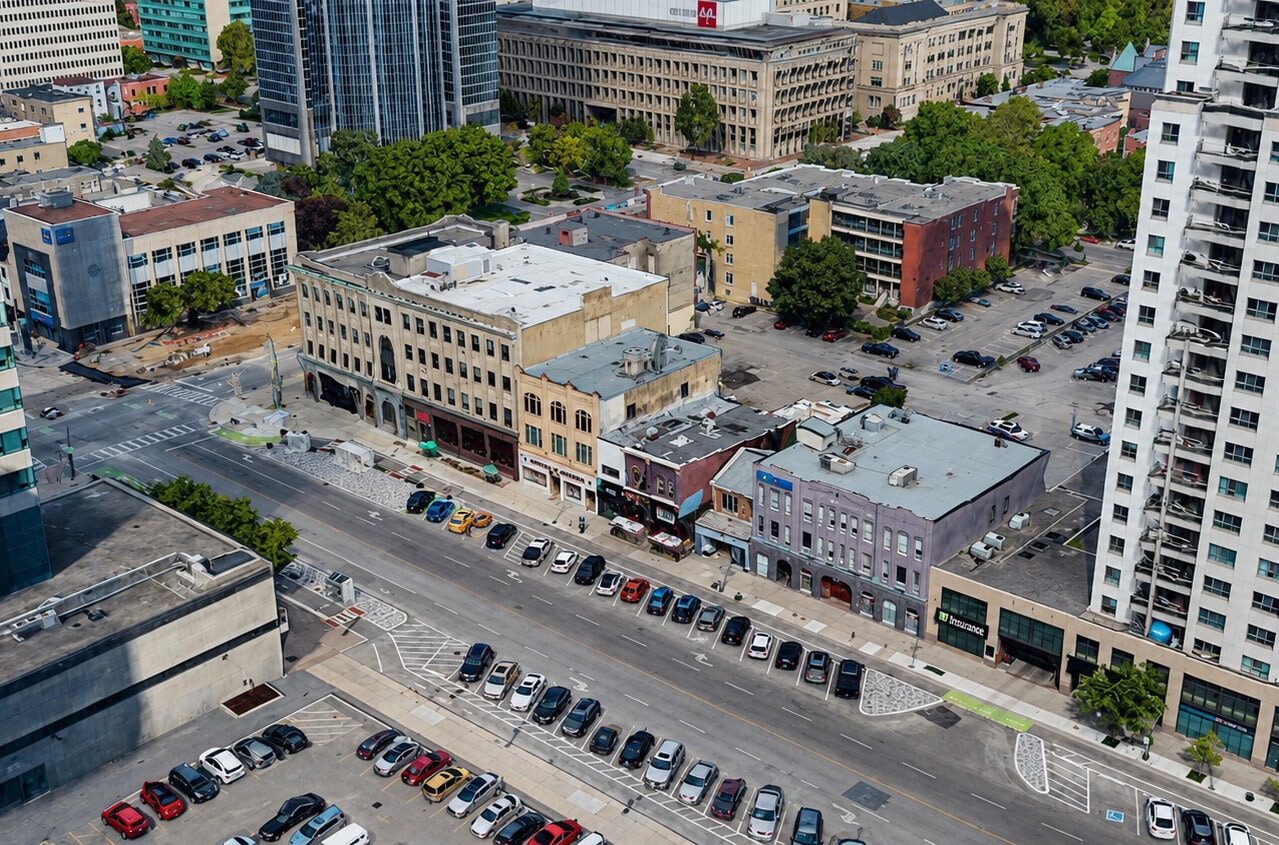 280-284 Dundas St, London, ON for lease Aerial- Image 1 of 6